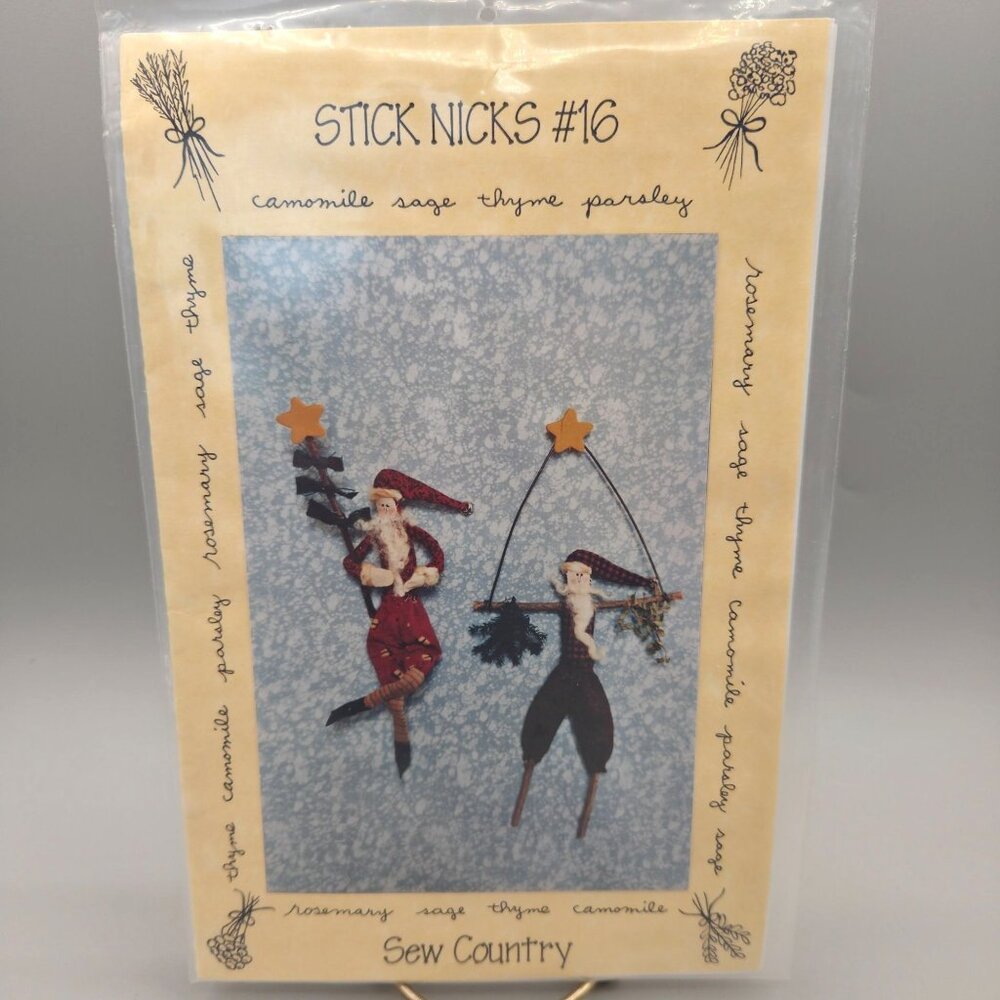 Stick Nicks #16 Sewing Pattern Herb Santa and Skinny Nick By Sew Country